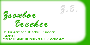 zsombor brecher business card